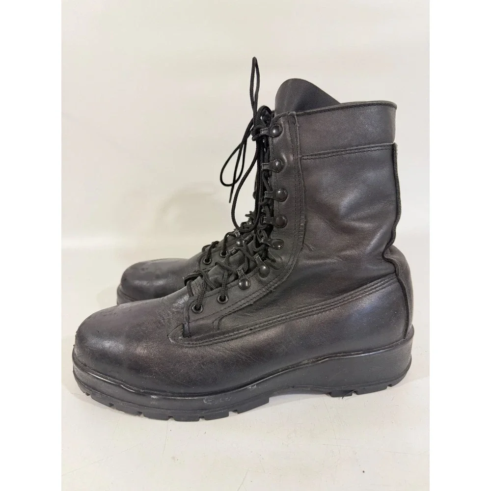 Belleville 360ST Mens Steel Toe Combat Boots Black Leather Vibram Sole 10.5 M